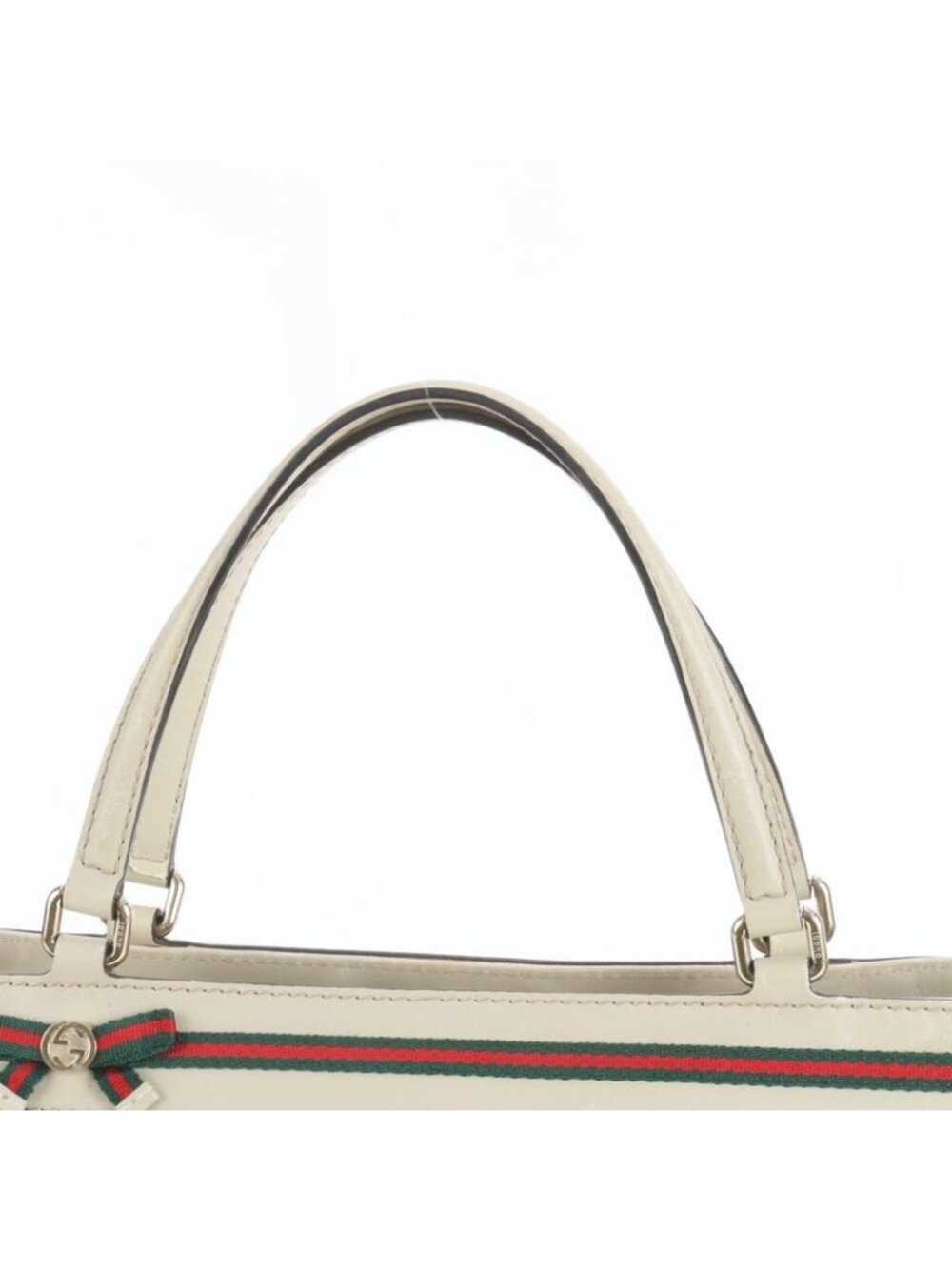 ★SOLD★ Gucci GG Canvas Mayfair Leather Tote Shoulder Hand Beige - Picture 2 of 9